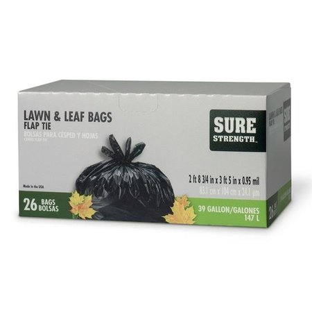 SURE STRENGTH Sure Strength 6394241 39 gal Lawn & Leaf Bags Flap Tie 6394241